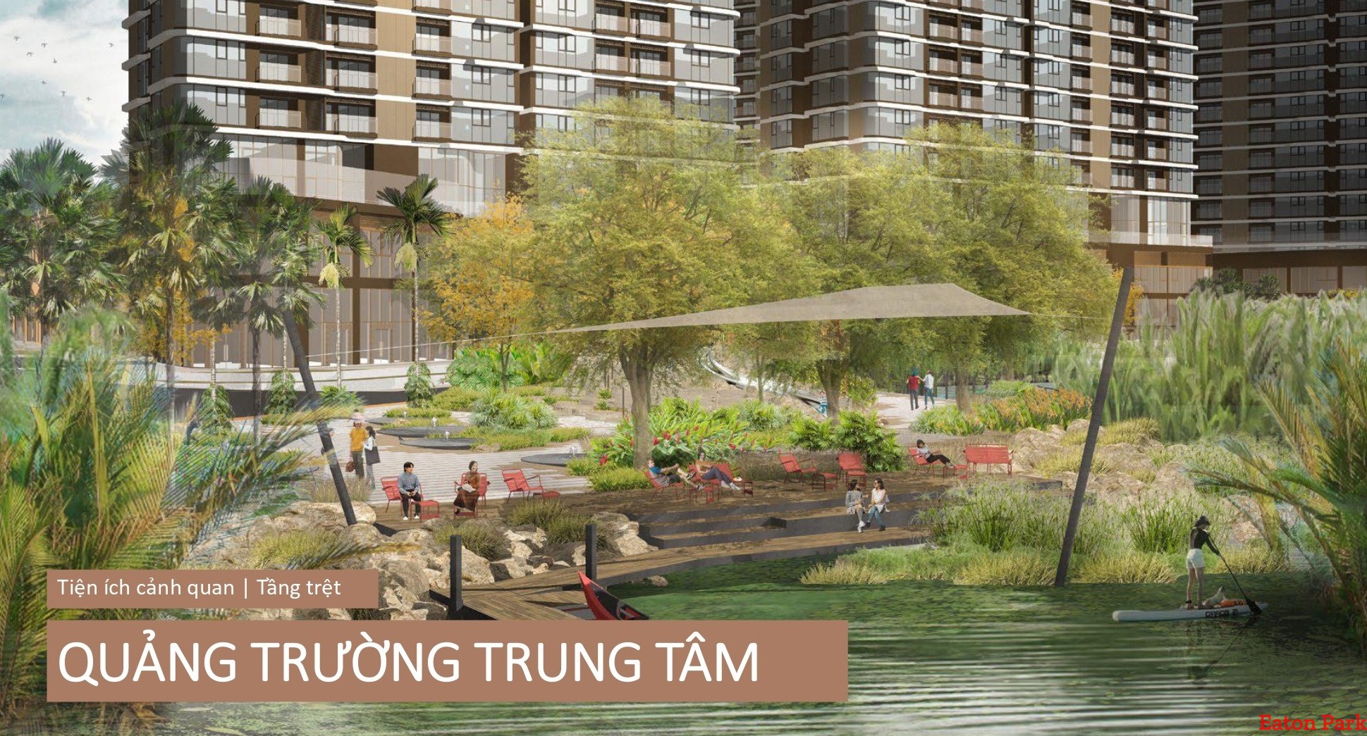 Phối cảnh quảng trường trung tâm Eaton Park