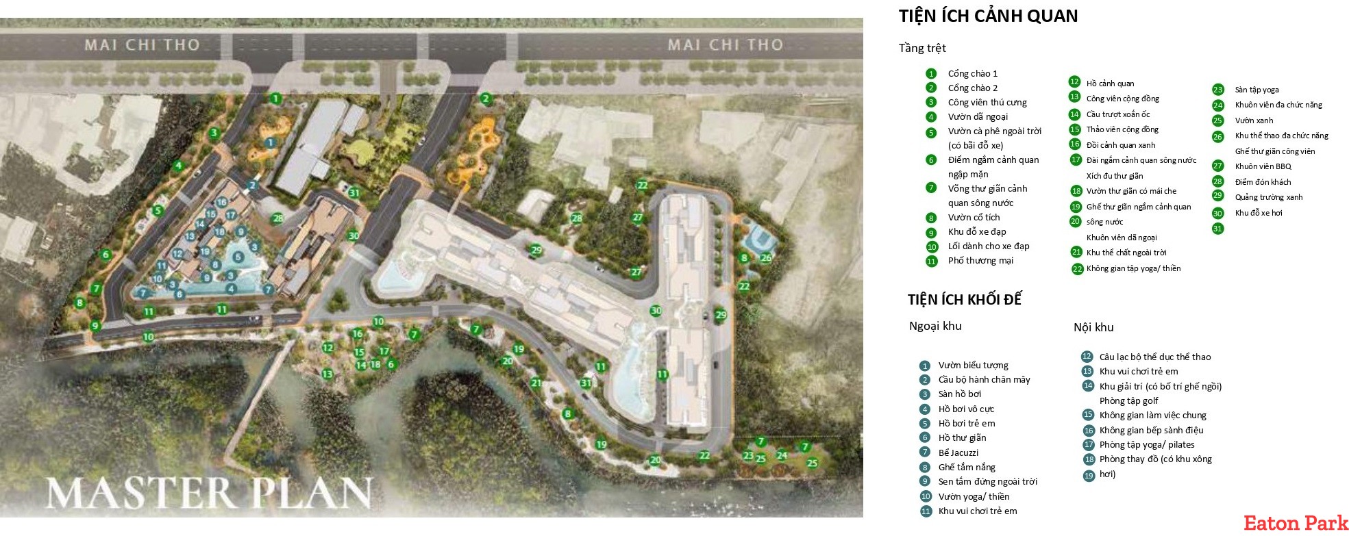 Tiện ích nội khu căn hộ Eaton Park TP Thủ Đức